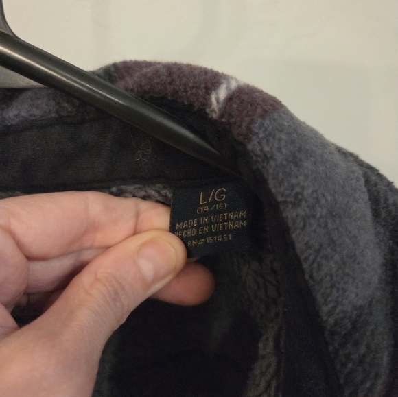 Freedom Foundry Boys Shirt Jacket Sherpa Lined Fleece Hooded Red Plaid - Picture 5 of 5